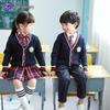 Детский весенне-осенний комплект школьной формы 2025 года: Вязаный кардиган, свитер и наряд для детского сада