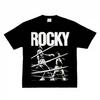2025 Rocky Inspirational Boxing Film Original American Small Neckline UFC Street Fighting Cotton Short-sleeved TT Shirt