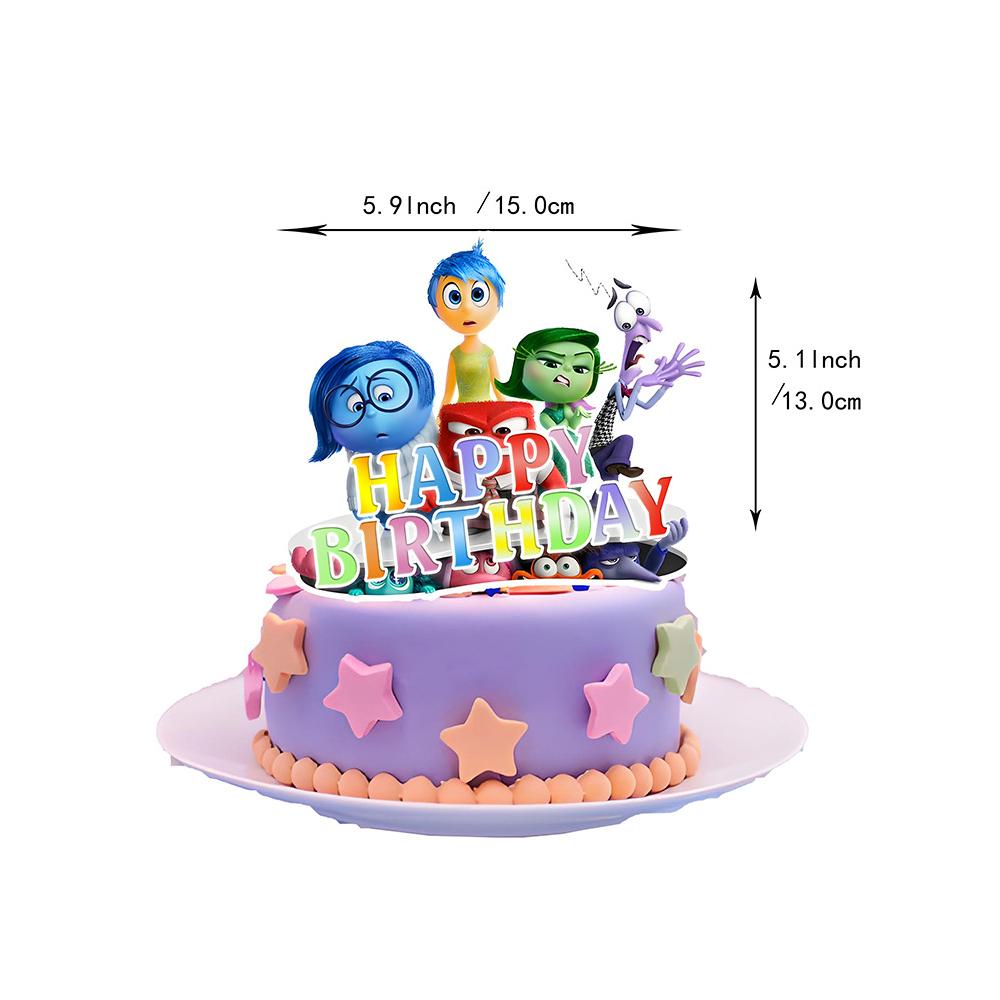 32Pcs Inside Out 2-Themed Party Decoration Set w/ Banner, Cake Toppers, Balloons