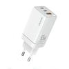 Ładowarka sieciowa 65W USAMS GaN Power Delivery 2xUSB-C/USB Biała