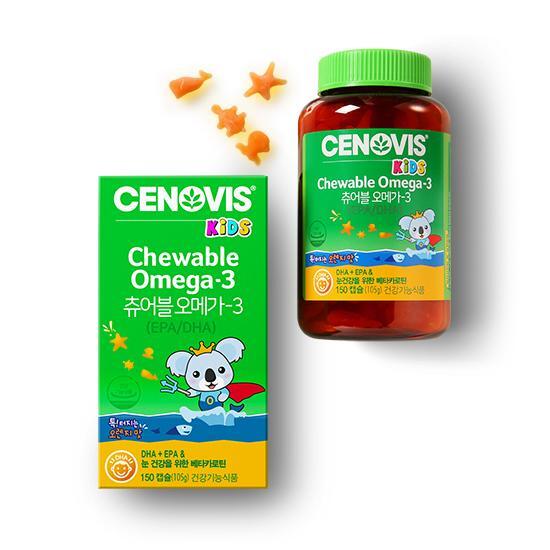 Cenovis Kids Жевательные Омега 3 150 капсул (запас на 25 дней), Корейская здоровая пища