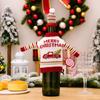 Вязаный чехол для бутылки, рождественские дизайны со снеговиком, украшение для шампанского, практичный защитный рукав для вина и подарков