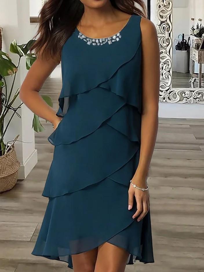 Sleeveless  Boho Dress For Women Casual Loose Fit Summer Sundress Solid Dress