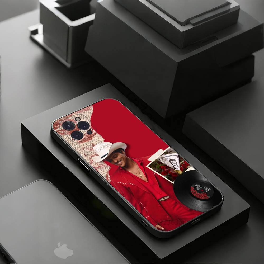 Чехлы для телефона Singer B-Bruno Mars для iPhone 17 16 15 14 13 12 11 Pro Max Plus Роскошная защита камеры Пластик