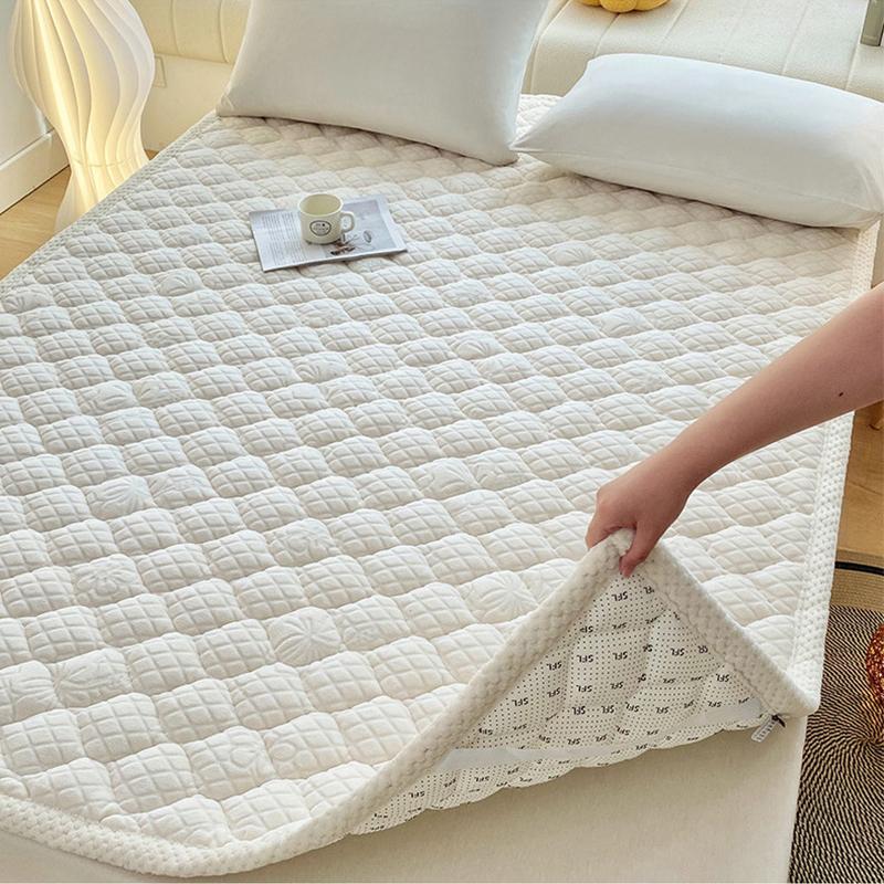 Thickened Velvet Mattress Topper Winter Milk Velvet Pad Bed Mattress Household Foldable Sleeping Bedding Mat For Home Bedroom
