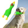 Latex Chicken Dog Toy with Sound Boredom Relief Teeth Cleaning Molar Toy Bite-Resistant Funny Squeaky Chicken Dog Chew Toy