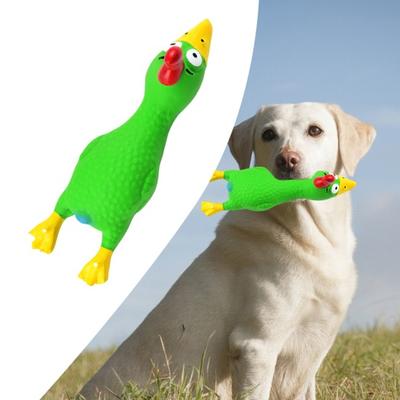 Латексная игрушка-курица для собак со звуком, избавляющая от скуки, игрушка для чистки зубов, молярная игрушка, устойчивая к укусам, забавная пищащая игрушка-курица для собак, жевательная игрушка