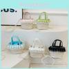 Trendy Korean Style Unisex Kids Crossbody Bag With Charming Lace And Pearl Chain