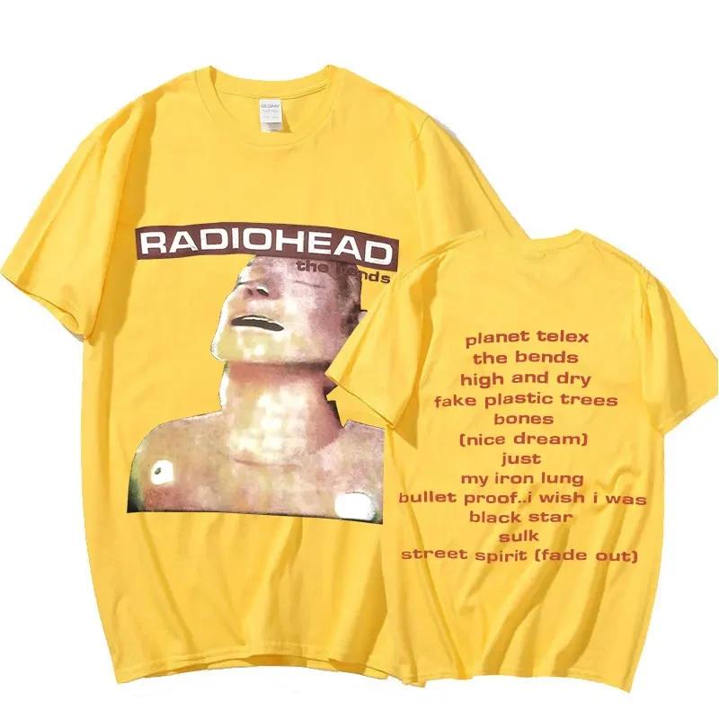 British Classic Rock Band Radiohead Album Poster Graphic Print T-shirt Men Women Streetwear Y2k Harajuku Fashion Casual Oversized Top Summer New Tee