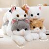 Cat Doll Sleeping Pillow Girls Accompanying Doll Cute Simulation White Kitten Plush Toy