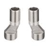 Pack of 2 Steel Connection Adapters Steel Eccentric Connection Pieces Wall Faucet Connectors Simple Installation