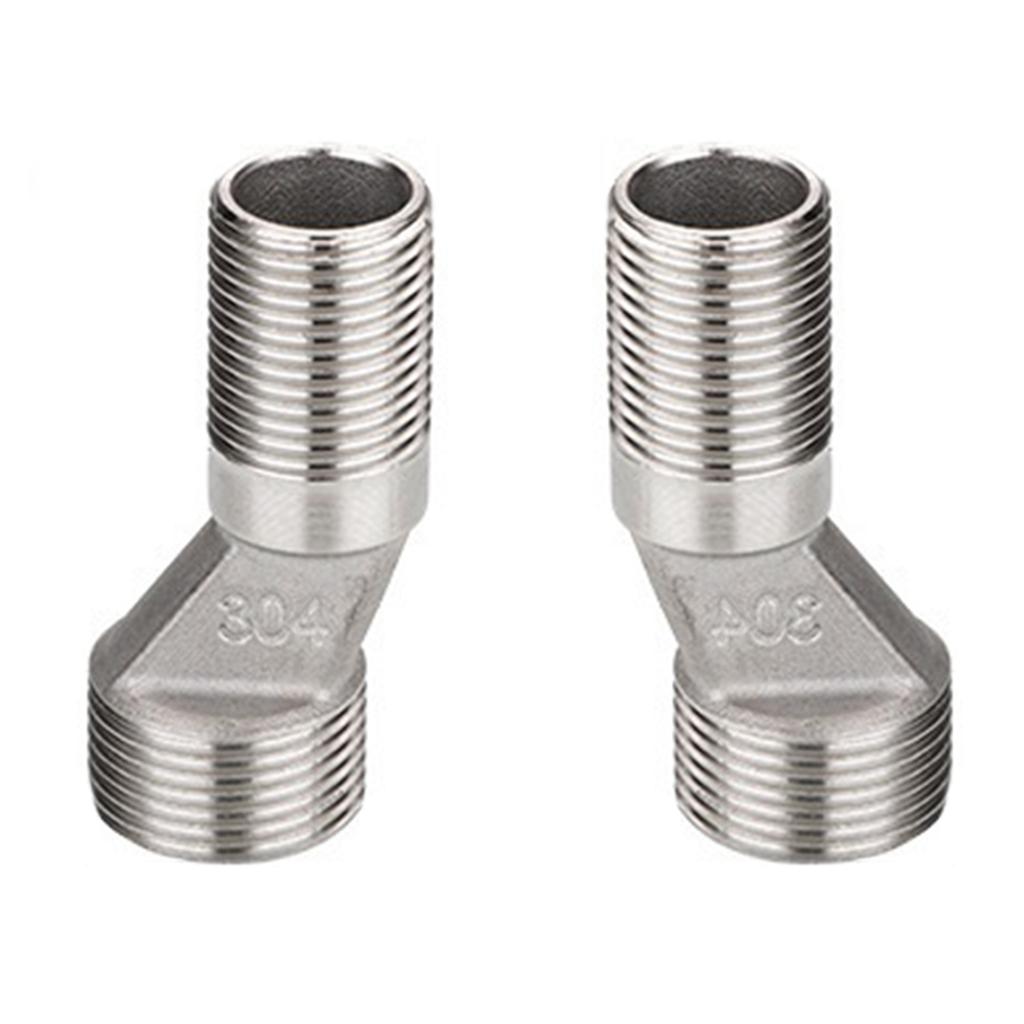 Pack of 2 Steel Connection Adapters Steel Eccentric Connection Pieces Wall Faucet Connectors Simple Installation