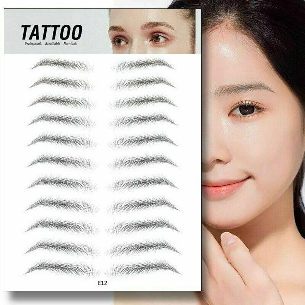 Cosmetics Waterproof Lasting Eyebrow Tattoo Sticker Authentic 4D Hair-like Eyebrow False Eyebrows