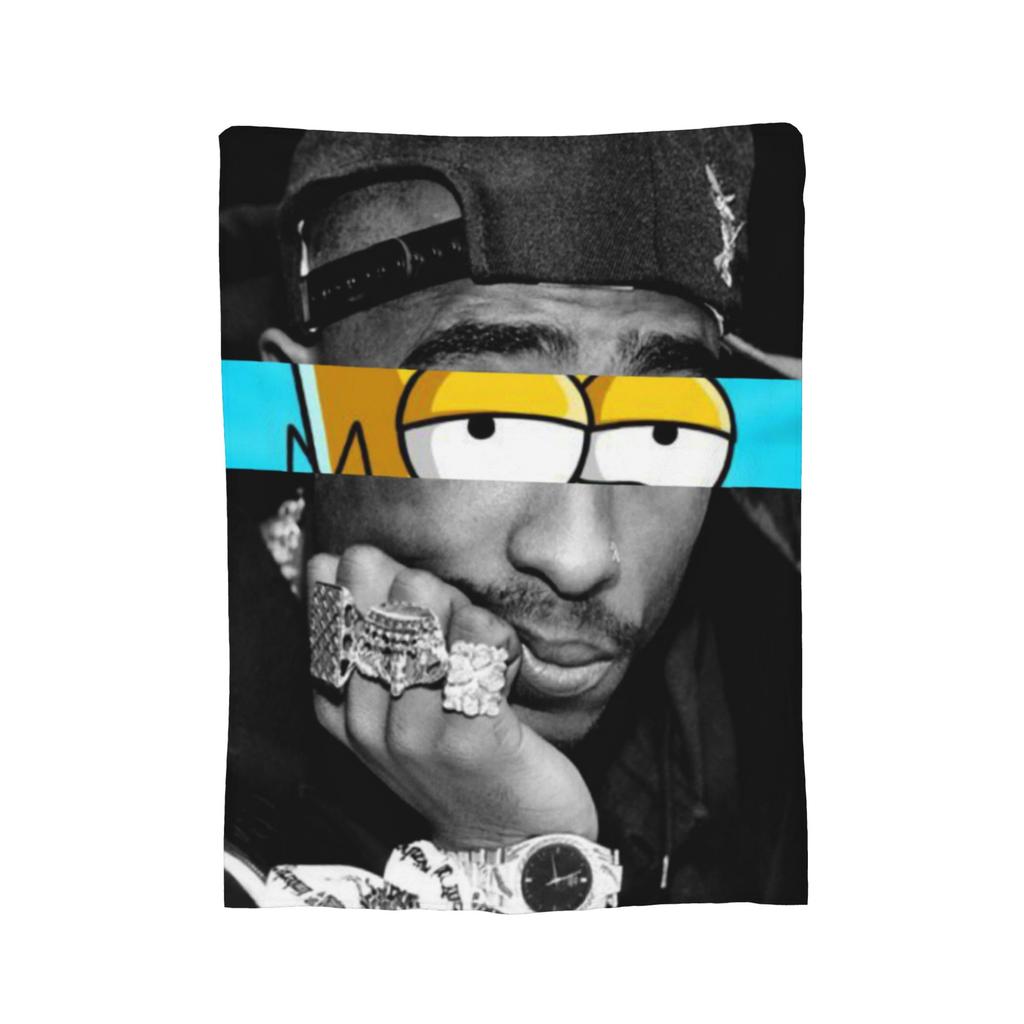 Poetic Justice Flannel Blankets Tupac 2pac Hip Hop Singer Fashion Throw Blanket for Home Rug Piece,