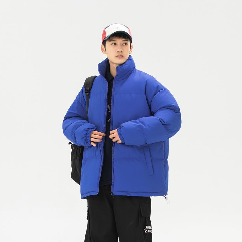 Толстые пары зимние новые жареные уличные хлопковые подбитые пальто с свободным повседневным толстым воротником-стойкой для мужчин и женщин хлебный костюм