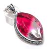 Bi-Color Tourmaline Handmade 925 Sterling Silver Jewelry Pendant 2.36" T2h70