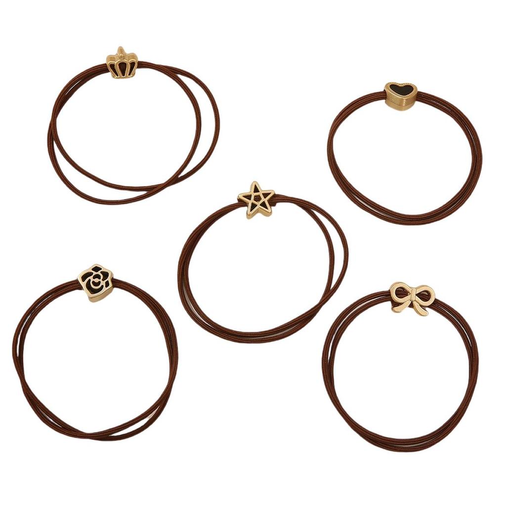 5Pcs Elegant Headband Hair Ring Head Rope Fashion Headwear For Girl Sweet Rubber Band Hair Accessories