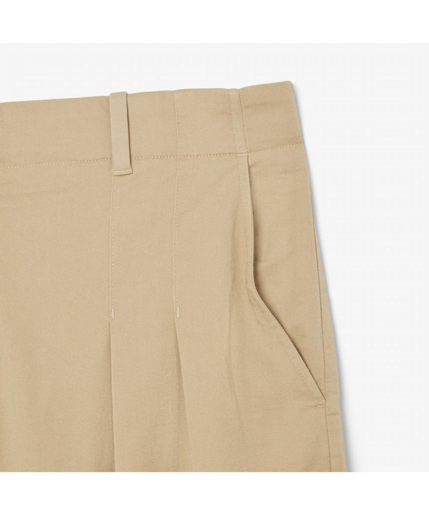 LACOSTE Женские Широкие Хлопковые Брюки Чинос Со Складками Hf2445-55N 02S