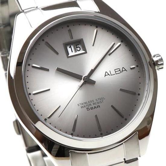 Мужские наручные часы SEIKO ALBA AQ5143X1 Нержавеющая сталь Деловые Аналоговые Дата Календарь Мужские Серебристо-серый Японский механизм Кварцевые Простой браслет