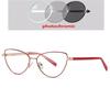 0 -0.5 -0.75 To -6.0 Blue Light Blocking Cat Eye Nearsighted Glasses For Women Metal Shortsighted Prescription Glasses Women