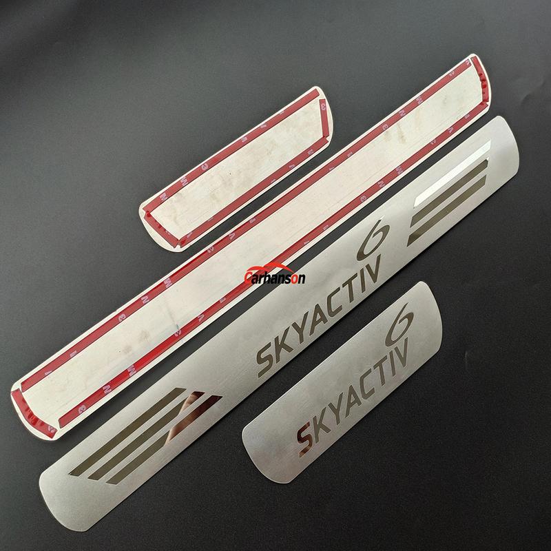 For Mazda 6 Atenza Car Styling Sticker Stainless Steel Door Sill Strip Accessories Scuff Plate Pedal  2016 2017 2018