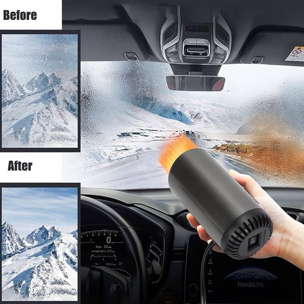 Car Heater, Windshield Defogger And Defroster, 12V 150W Portable Car Heater, Fast Heating And Cooling Car Heater, Plug-In Car Heaters (Black)