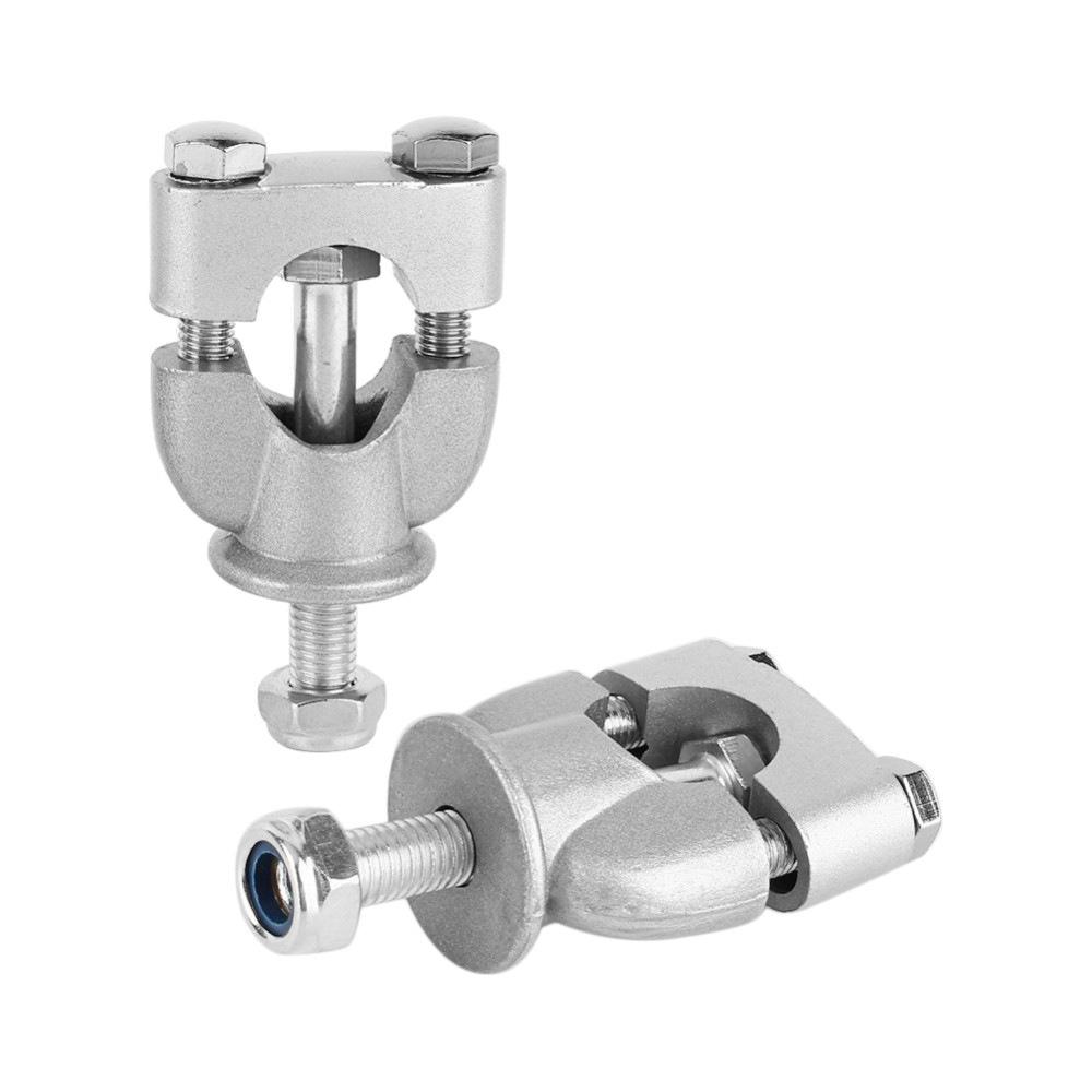 2 шт. 7/8'' 22 мм Мотоциклетный руль Крепление Подъемники руля Зажим Серебристый Крепление Монтажный Подъемник Зажим Мотоцикл Мотоцикл Новый