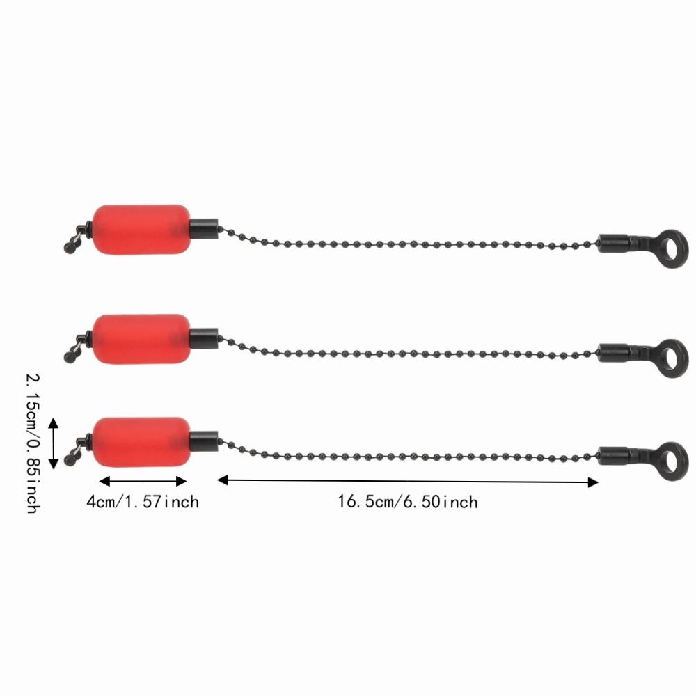 3PCS Iron Fishing Alarm Chain 3 Colors Fishing Alarm Hanger Bite Indicator Alerter Outdoor Use