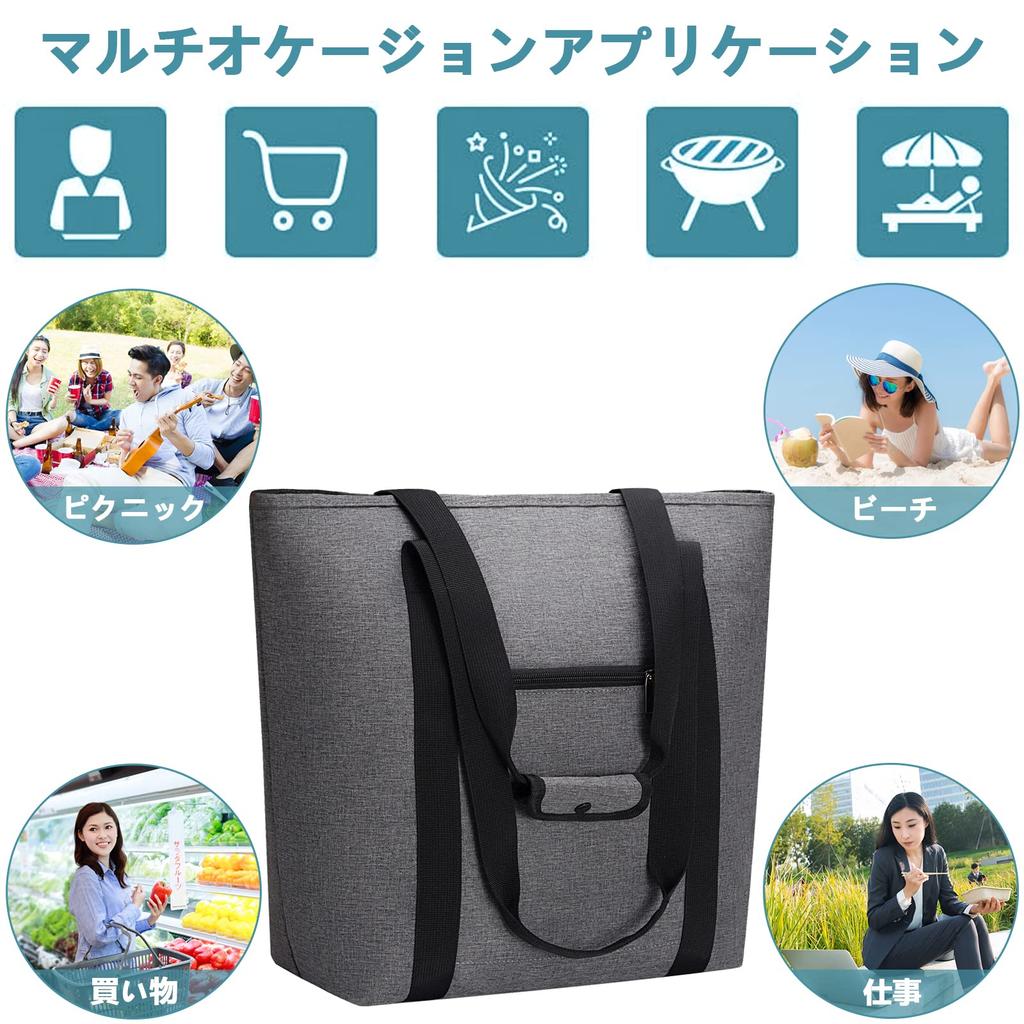 GhvyenntteS Cooler Large Eco Bag with Shopping Food Thermal Cold Perfect for Outdoor Bag, Capacity, Foldable, Zipper, Lightweight, Bag, Storage,