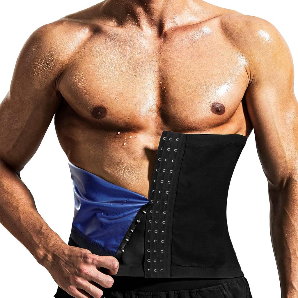Mens Abdomen Reducer Sweat Slimming Trimmer Belt Fitness Corset Sauna Body Shaper Waist Trainer Belly Shapewear Slim Ultra Light