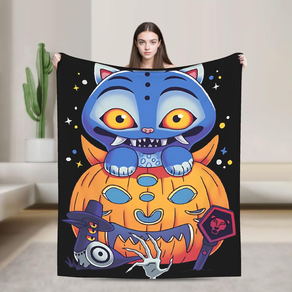 Saja Boys Kpop Hunter Halloween Warm Soft Blankets Camping Plush Throw Blanket Comfortable Home Decor Bedspread Sofa Bed Cover