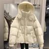 2024 новый пуховик женский короткий с капюшоном утолщенный жакет свободного покроя белый утиный пух зимнее пальто