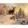 5D DIY Diamond Painting Animal Deer Full Round Embroidery Snow Kit Mosaic Winter Handmade Gift Wall Decor 30x40cm/12x16inch