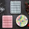 Форма для шоколада «Санта Клаус» и «Снежинка» на 42 ячейки, силиконовая форма для конфет, антипригарные инструменты для выпечки тортов для восхитительных праздничных угощений