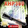 1000000LUX XHP360 High Power Flashlight Rechargeable LED Flashlight Powerful Flash Lights USB Torch Camping Lantern