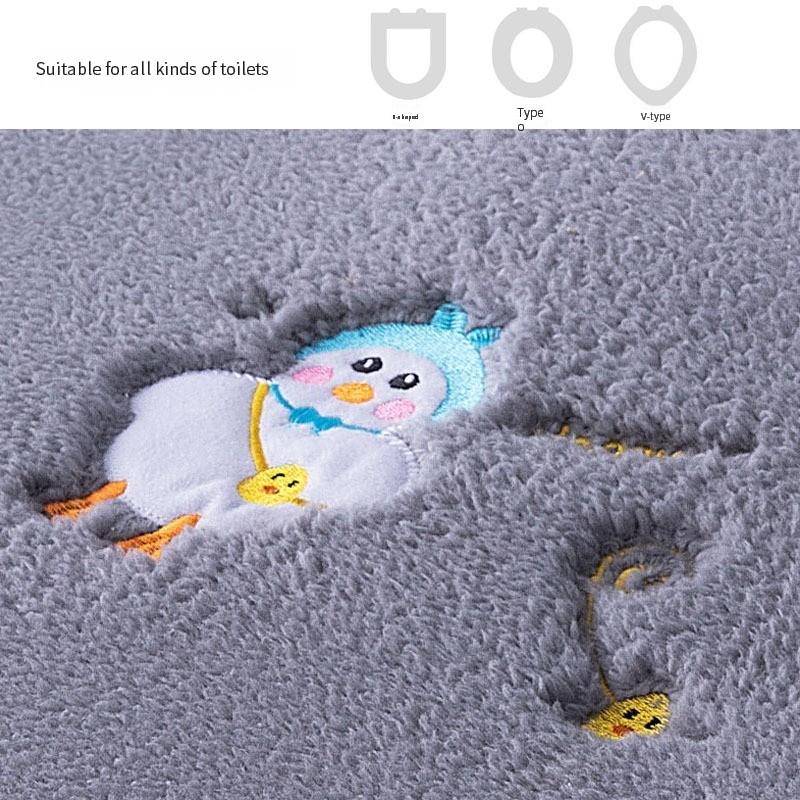 Мягкое покрытие для сиденья унитаза 2 в 1 на молнии, протектор, зимняя теплая крышка для унитаза с микролифтом, сменные подкладки, чехол для паспорта