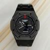 Casio Мужские часы с ЖК-дисплеем и аналоговой индикацией, серия 44 мм, черные, GA-2100-1A1(Watch3--)