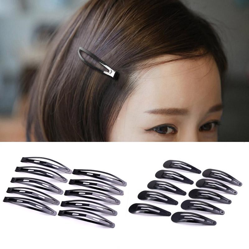 Hairpins 12PC/Pack Hair Clip Solid Simple Bride Women BB Clip Barrette Black Alloy Hairpin Unique