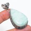 Natural Amazonite Gemstone Handmade 925 Sterling Silver Gift Pendant 2.05" U0F33