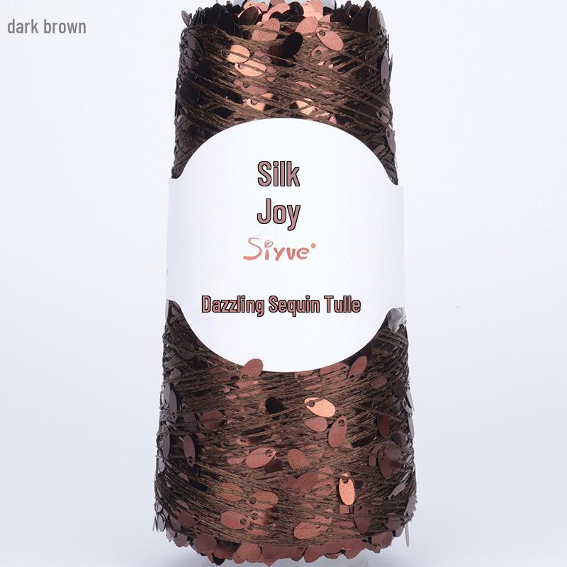 Siyue Silk Color Point Yarn: Dazzling Sequin Wool with Water Drop Sequins for DIY Hand Knitting
