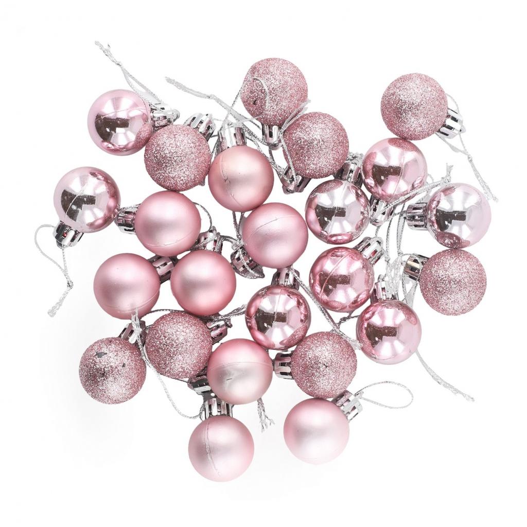 Elevate the Festivewith Pink Christmas Ball Ornaments Set of 24