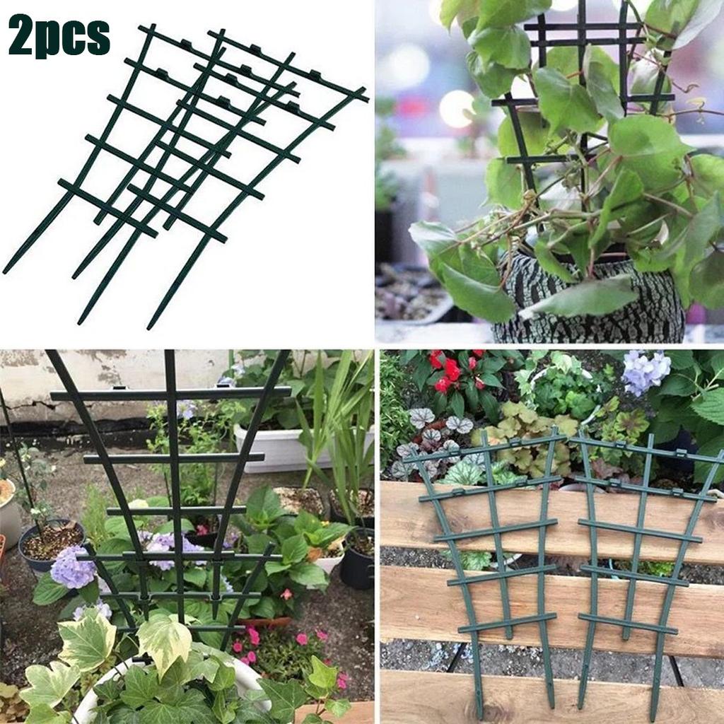 2pcs Garden Plant Support Trellis Frame For Climbing Vegetables And Flowers Pots Garden Plants Care Accessories