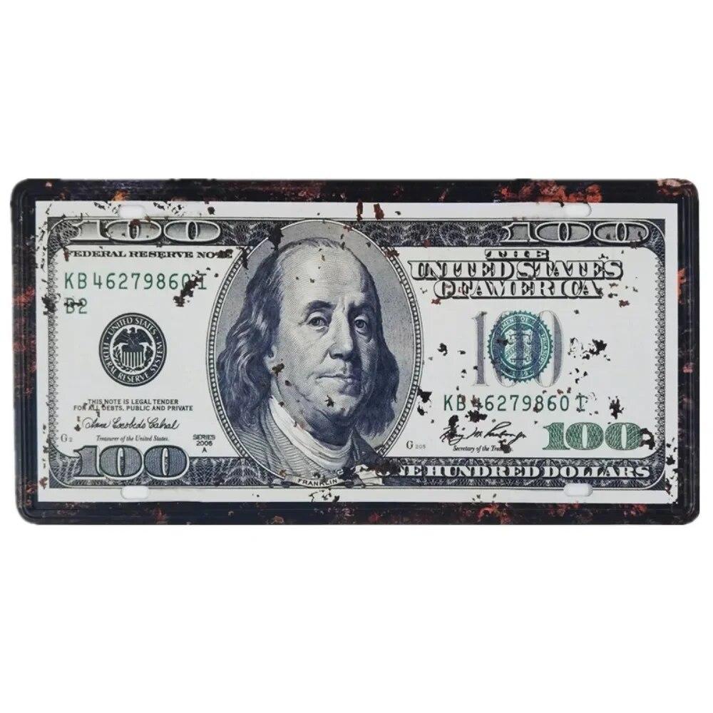 Metal Tin Sign Car License Plate Beer Beach USA Art Poster Shabby Plaque Iron Poster Pub Wall Sticker Decor