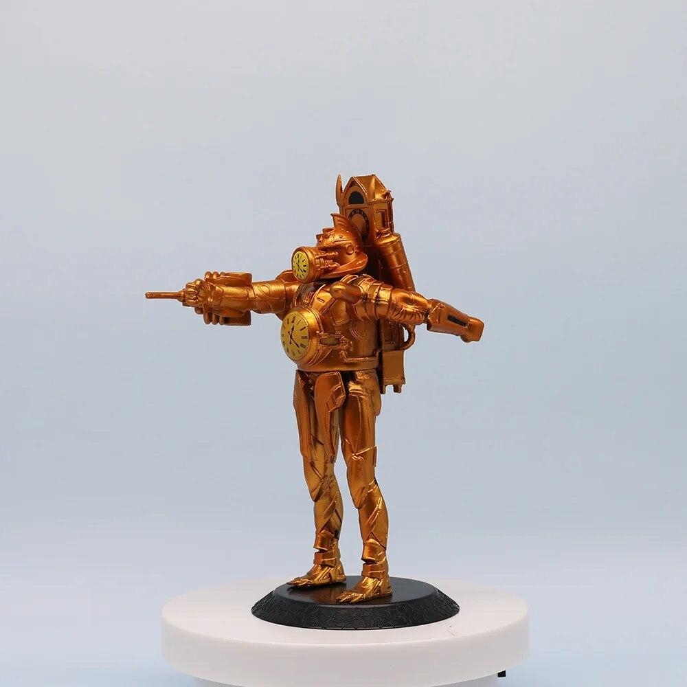 Skibidi Туалет Фигурку Игрушка Золотые Часы Титана Мужские Фигурки Модель ПВХ Кукла Детский Подарок