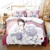 Date A Live Токисаки Куруми Комплект постельного белья Пододеяльник Комплект для кровати Чехол для одеяла Наволочка Одеяло Размер King Queen Постельное белье для мальчиков и взрослых7