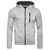 Новая мужская модная спортивная повседневная толстовка с капюшоном, флисовый кардиган, куртка на молнии