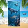 Морская Жизнь Дельфин Акула Узор Матрас для Бассейна Многоцелевое Пляжное Полотенце Для Бассейна на Побережье Ванной Комнаты Кемпинга Йоги Фитнеса