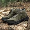 Hiking Shoes Men Comfortable Anti-Slip High-Top Ankle Boots Men Shoes Flat Durable Lace-Up Soft Outdoor Casual Shoes Men