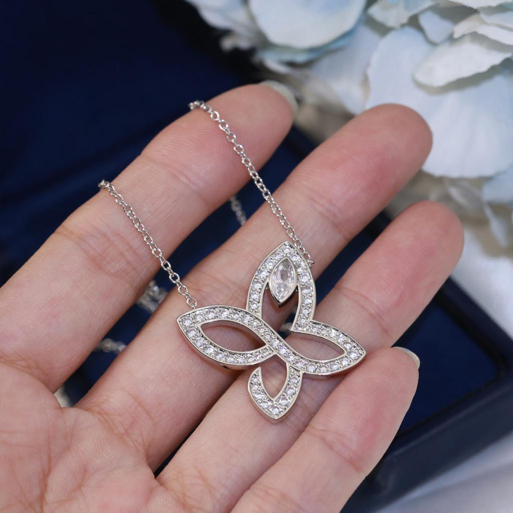 Ожерелье-бабочка из материала под золото с серьгами-летающими тарелками, гальваническое покрытие 18-каратным золотом с логотипом, высококачественная и изысканная версия