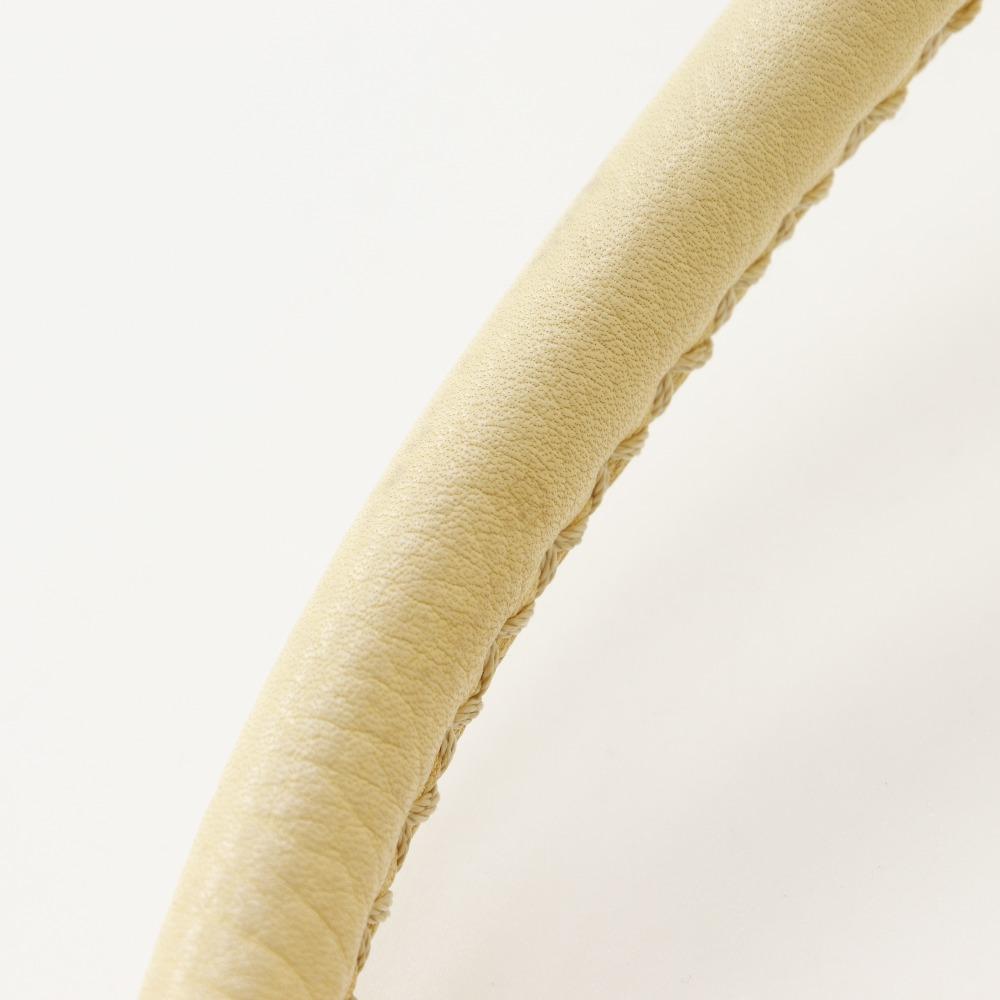 Celine Mini Boston Bag Tote Bag Triomphe Off White Leather Women Used